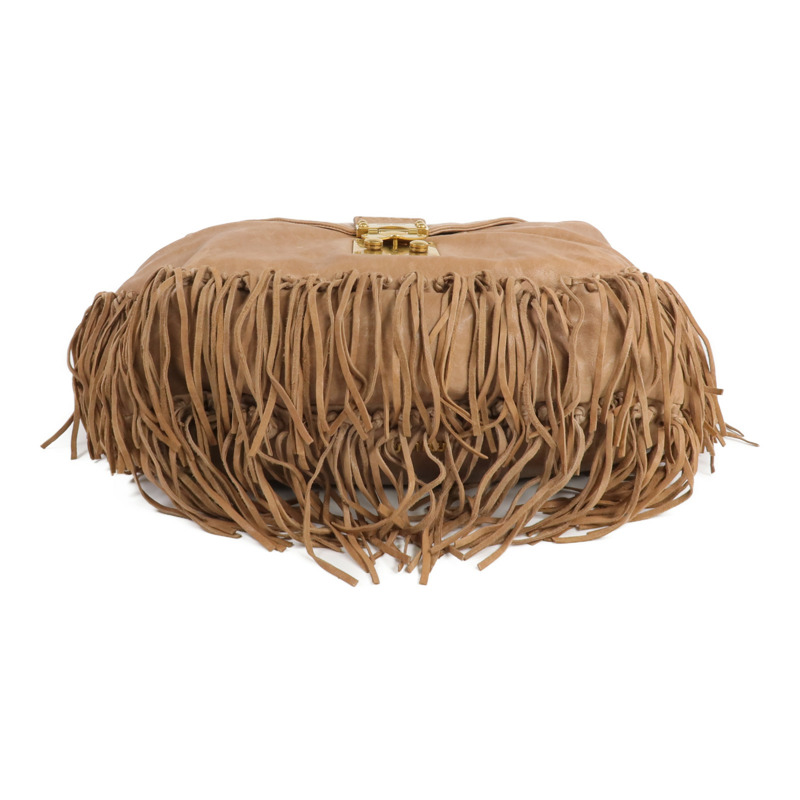 Miu Miu 牛皮皮革2 Way Shoulder金扣手挽肩背兩用袋-3