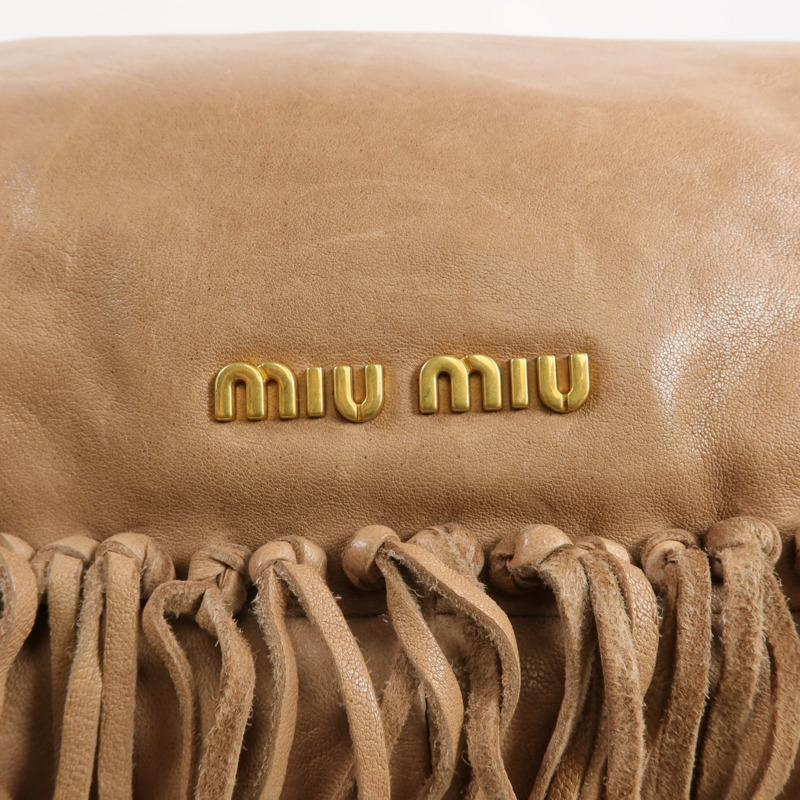 Miu Miu 牛皮皮革2 Way Shoulder金扣手挽肩背兩用袋-9