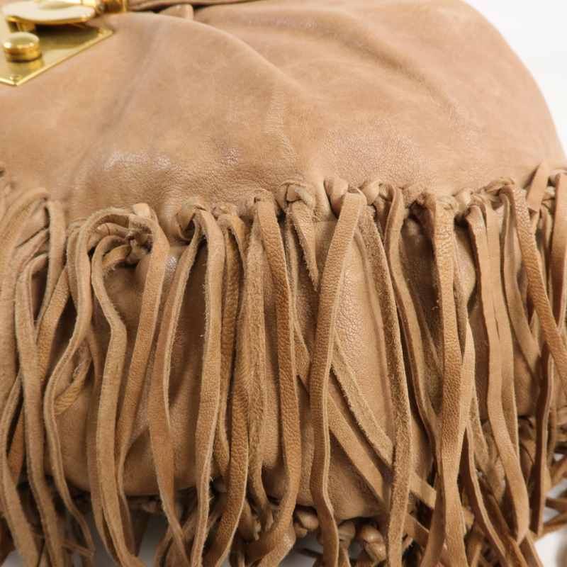 Miu Miu 牛皮皮革2 Way Shoulder金扣手挽肩背兩用袋-12