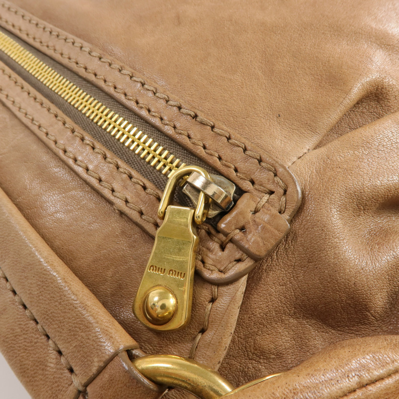 Miu Miu 牛皮皮革2 Way Shoulder金扣手挽肩背兩用袋-16