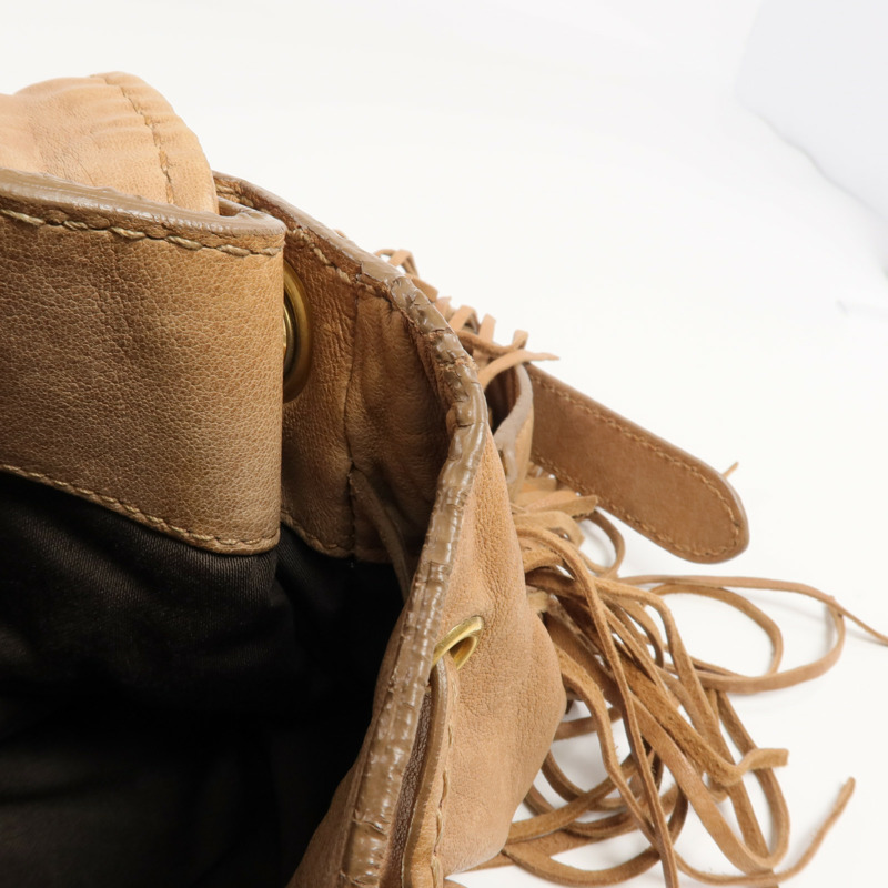 Miu Miu 牛皮皮革2 Way Shoulder金扣手挽肩背兩用袋-20