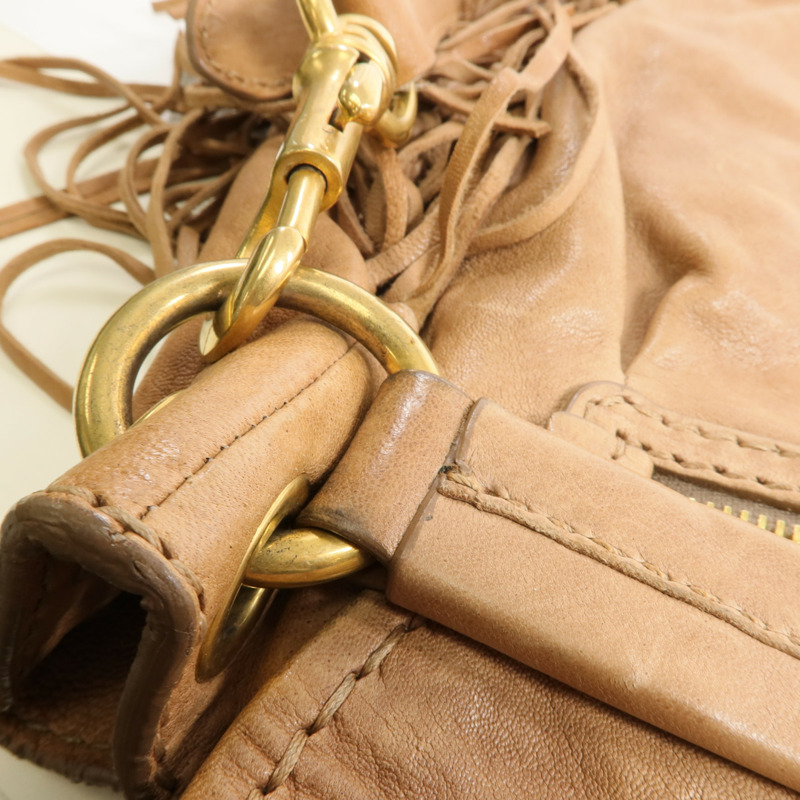 Miu Miu 牛皮皮革2 Way Shoulder金扣手挽肩背兩用袋-22