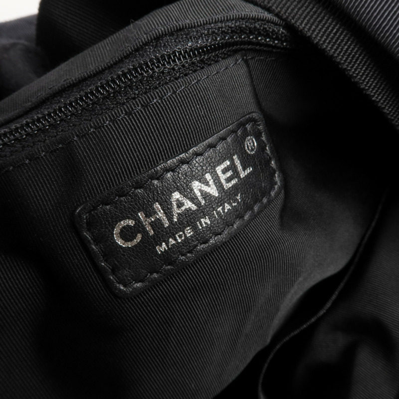 CHANEL 帆布2 Way Shoulder銀扣手挽肩背兩用袋-4