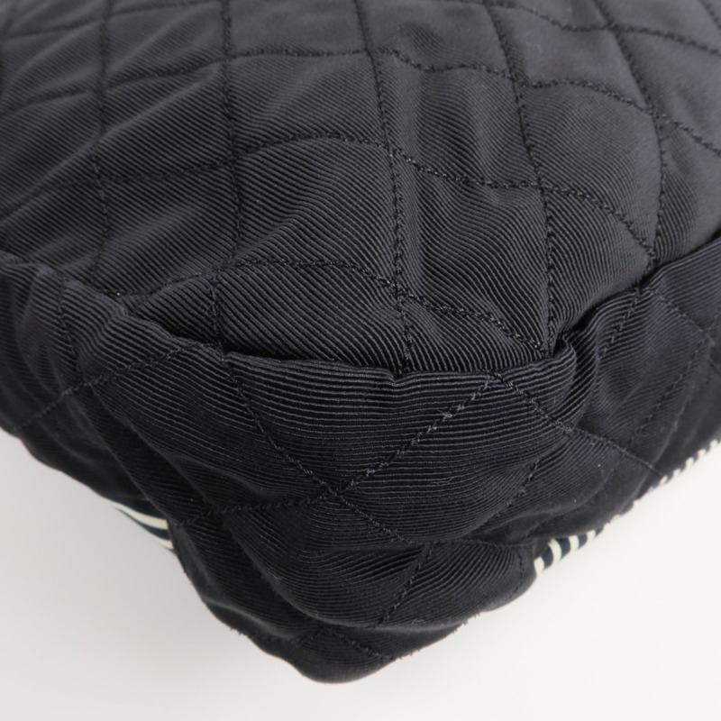 CHANEL 帆布2 Way Shoulder銀扣手挽肩背兩用袋-10