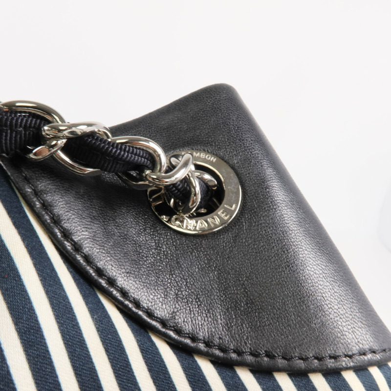 CHANEL 帆布2 Way Shoulder銀扣手挽肩背兩用袋-11