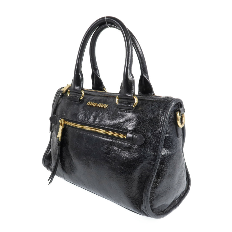 Miu Miu 牛皮皮革2 Way Shoulder金扣手挽肩背兩用袋-1