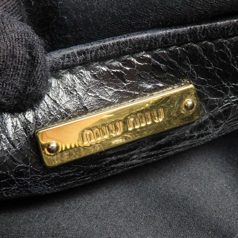 Miu Miu 牛皮皮革2 Way Shoulder金扣手挽肩背兩用袋-6