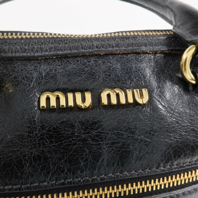 Miu Miu 牛皮皮革2 Way Shoulder金扣手挽肩背兩用袋-8