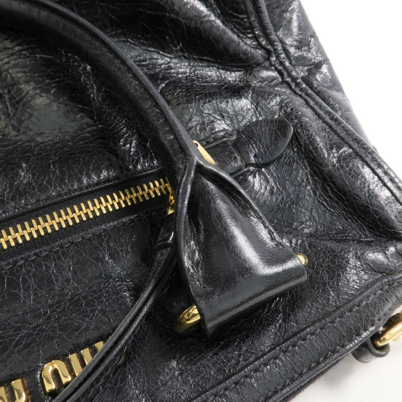 Miu Miu 牛皮皮革2 Way Shoulder金扣手挽肩背兩用袋-21