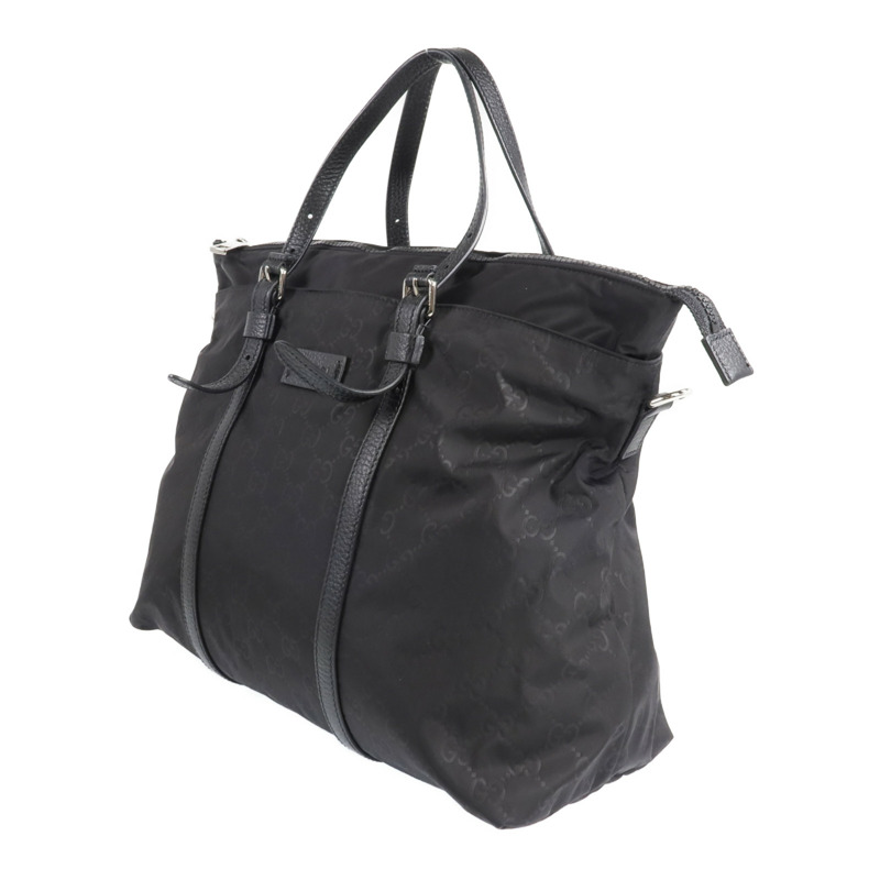 GUCCI 尼龍2 Way Shoulder銀扣手挽肩背兩用袋-1