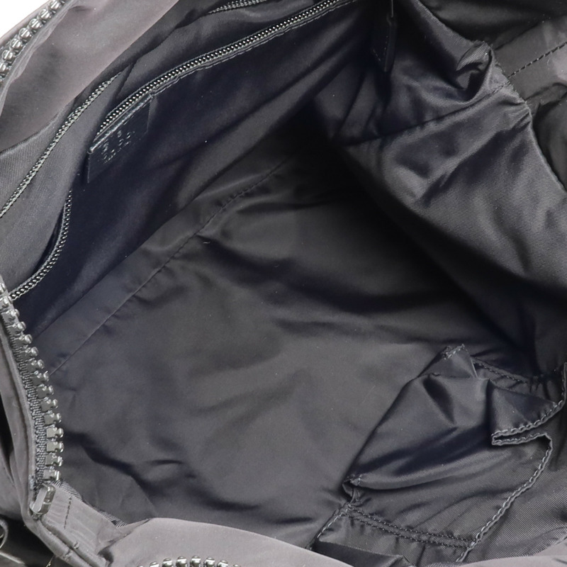 GUCCI 尼龍2 Way Shoulder銀扣手挽肩背兩用袋-4