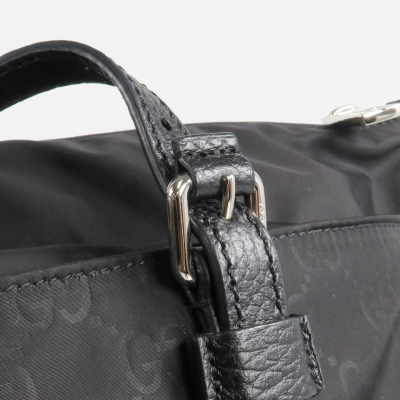 GUCCI 尼龍2 Way Shoulder銀扣手挽肩背兩用袋-16