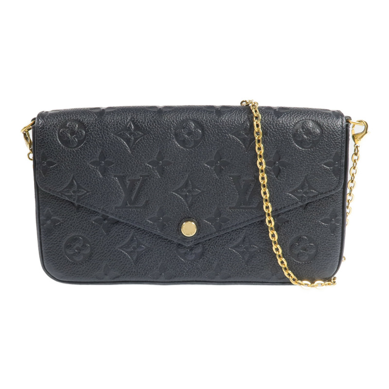 LOUIS VUITTON Monogram Empreinte Felicie Pochette金扣鏈帶肩背袋-0