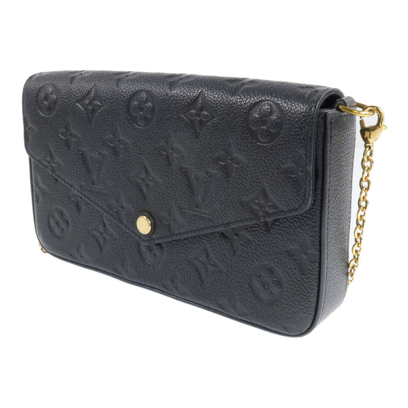 LOUIS VUITTON Monogram Empreinte Felicie Pochette金扣鏈帶肩背袋-1