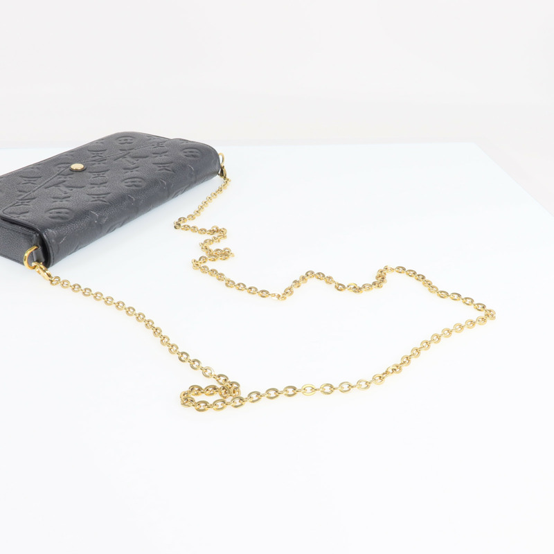 LOUIS VUITTON Monogram Empreinte Felicie Pochette金扣鏈帶肩背袋-8