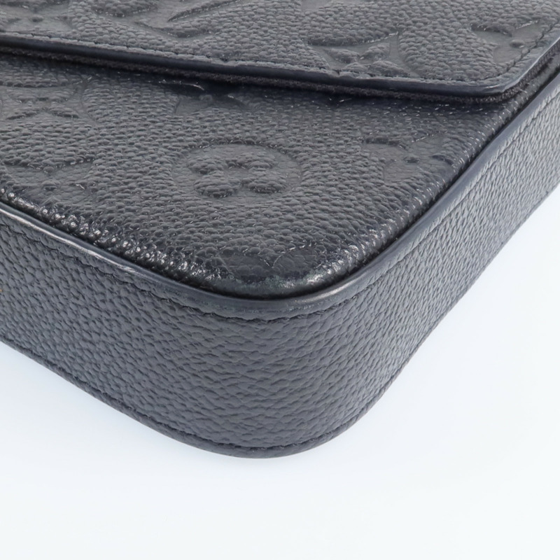LOUIS VUITTON Monogram Empreinte Felicie Pochette金扣鏈帶肩背袋-10