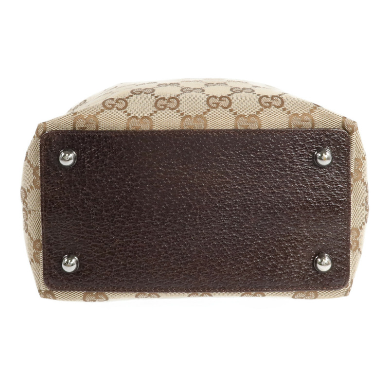 GUCCI 帆布Shoulder Tote銀扣肩背袋/手挽袋-3