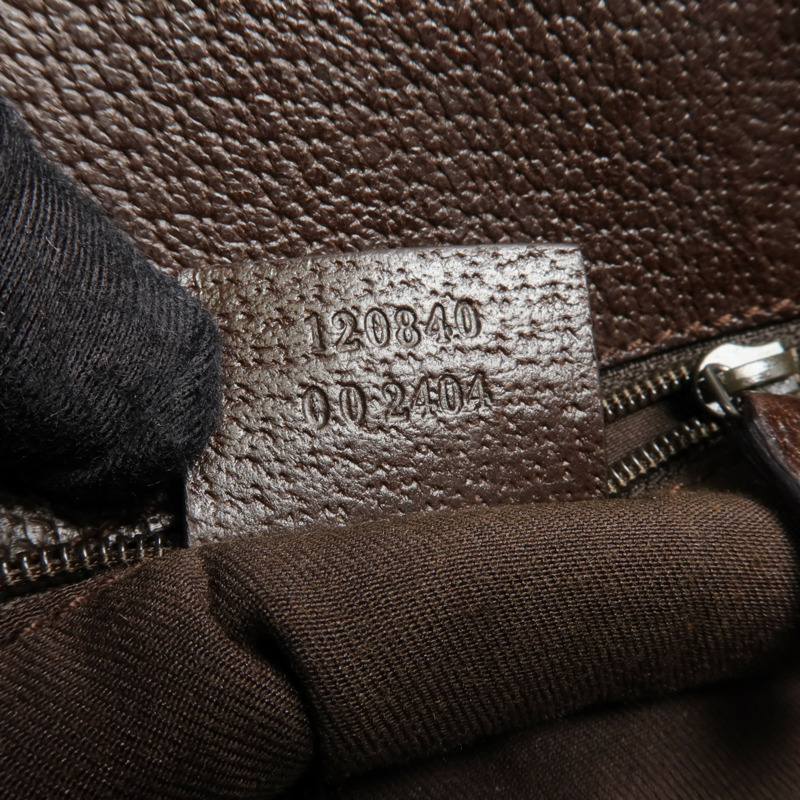 GUCCI 帆布Shoulder Tote銀扣肩背袋/手挽袋-6