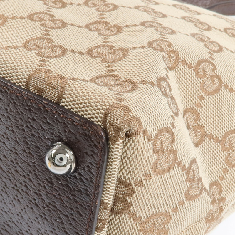 GUCCI 帆布Shoulder Tote銀扣肩背袋/手挽袋-13