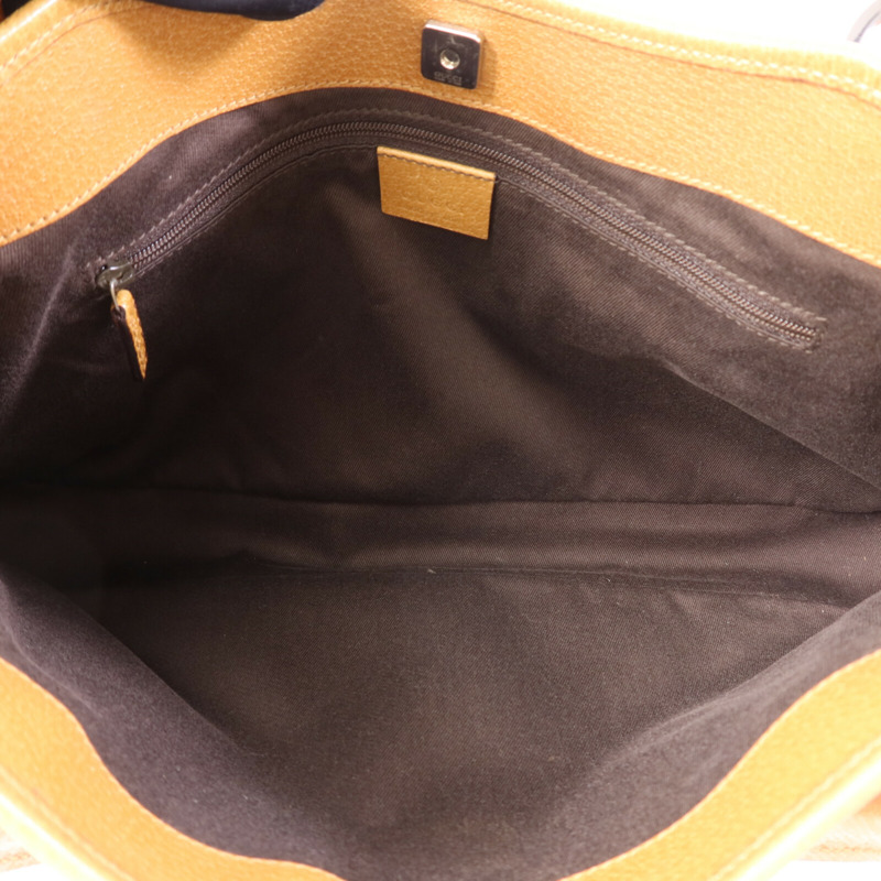 GUCCI 帆布Shoulder Bag銀扣肩背袋-4