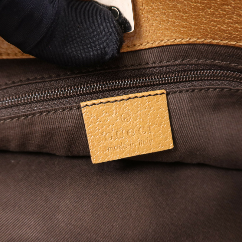 GUCCI 帆布Shoulder Bag銀扣肩背袋-5