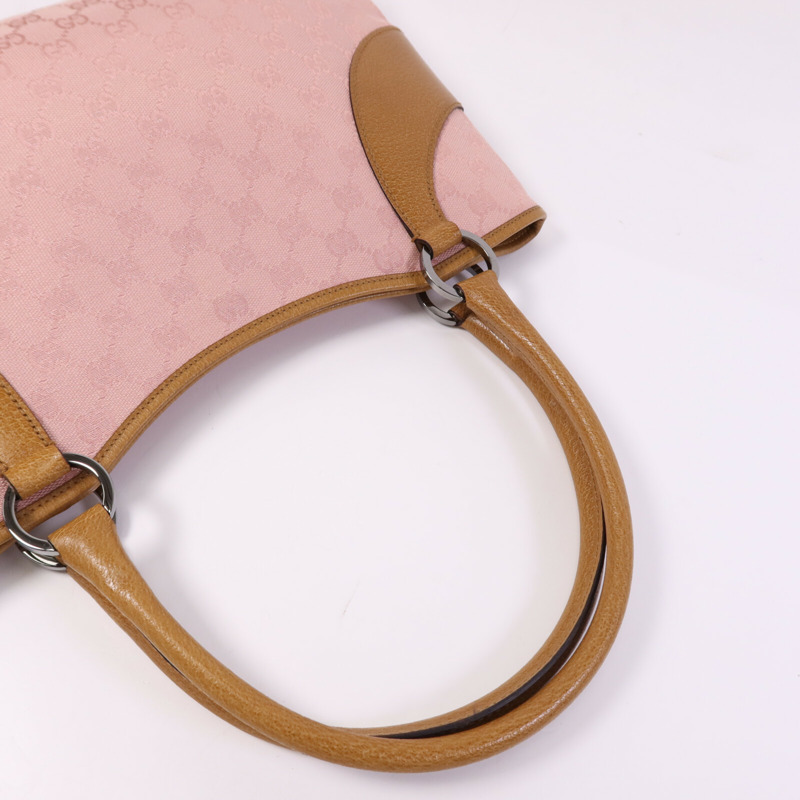 GUCCI 帆布Shoulder Bag銀扣肩背袋-8