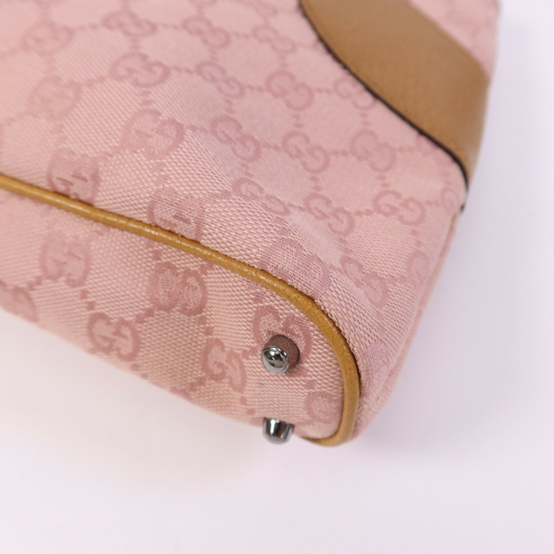 GUCCI 帆布Shoulder Bag銀扣肩背袋-9