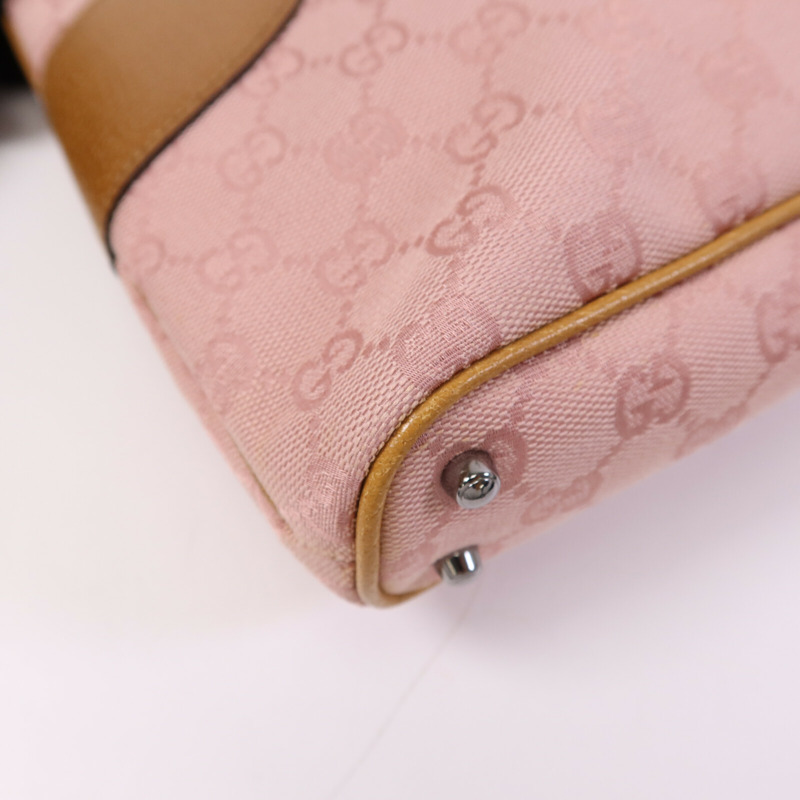 GUCCI 帆布Shoulder Bag銀扣肩背袋-10