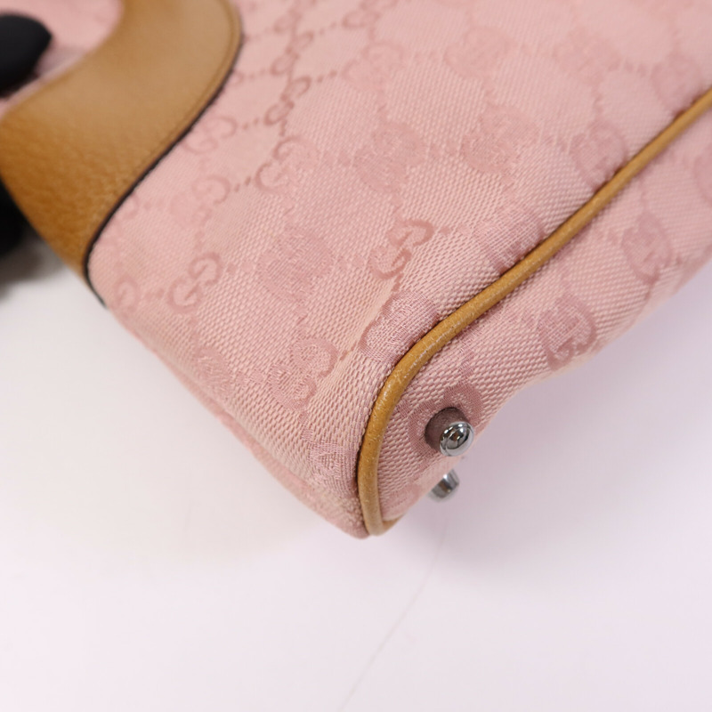 GUCCI 帆布Shoulder Bag銀扣肩背袋-12