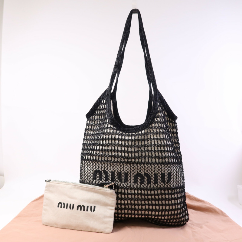 Miu Miu 帆布Hand Bag銀扣手挽袋-7