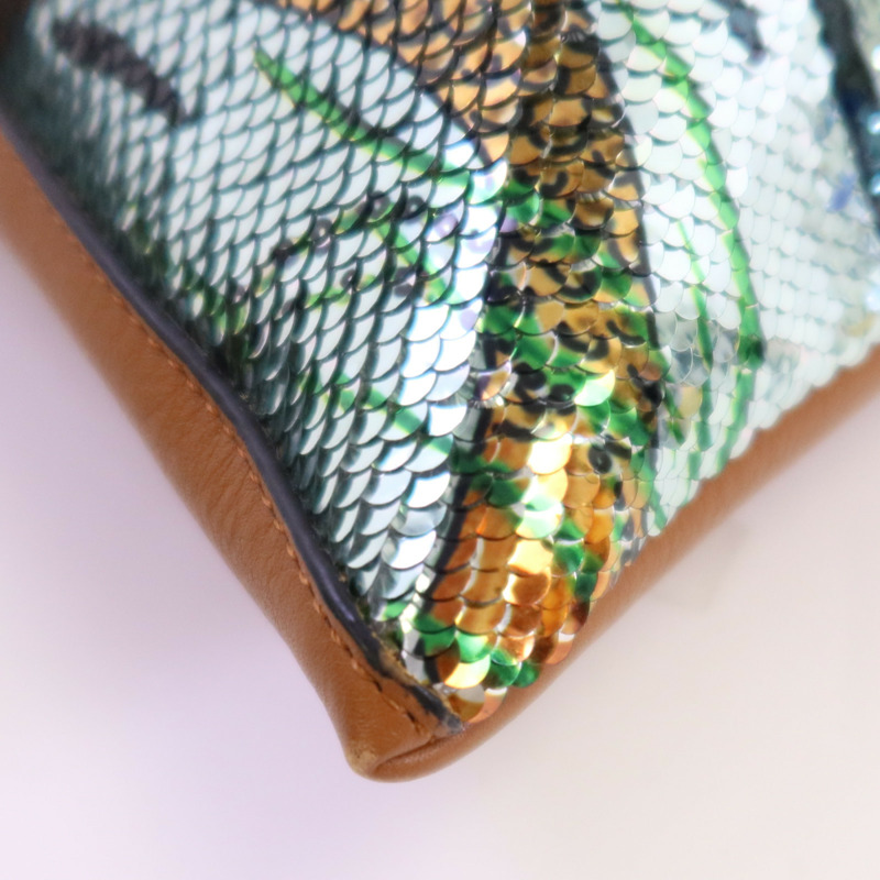 LOEWE 牛皮皮革/亮片Paula's Ibiza Tote肩背袋-5