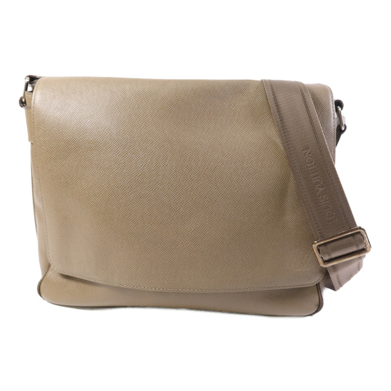 LOUIS VUITTON Taiga Roman MM銀扣肩背袋-0