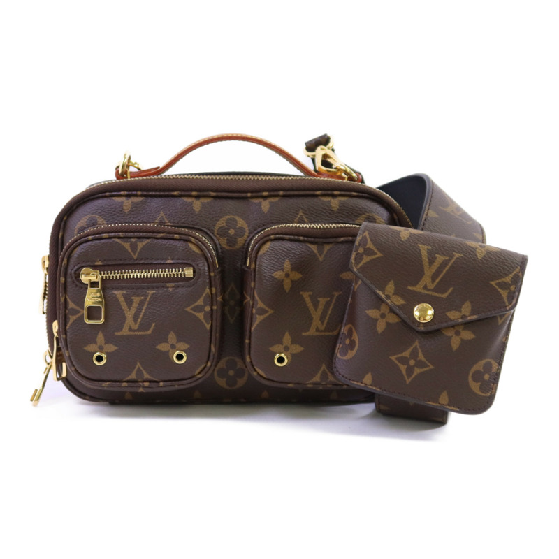 LOUIS VUITTON Monogram Utility Shoulder Bag金扣手挽肩背兩用袋-0