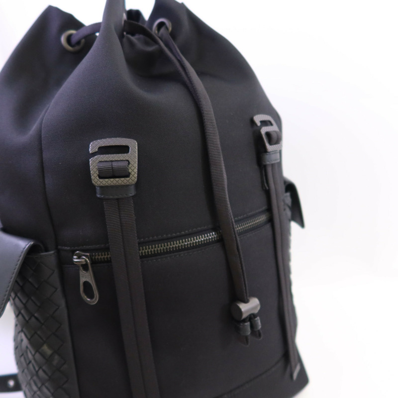 BOTTEGA VENETA 帆布/織紋皮革Backpack背包-14