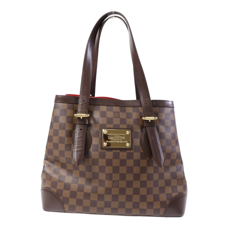 LOUIS VUITTON Damier Hampstead MM金扣手挽袋-0