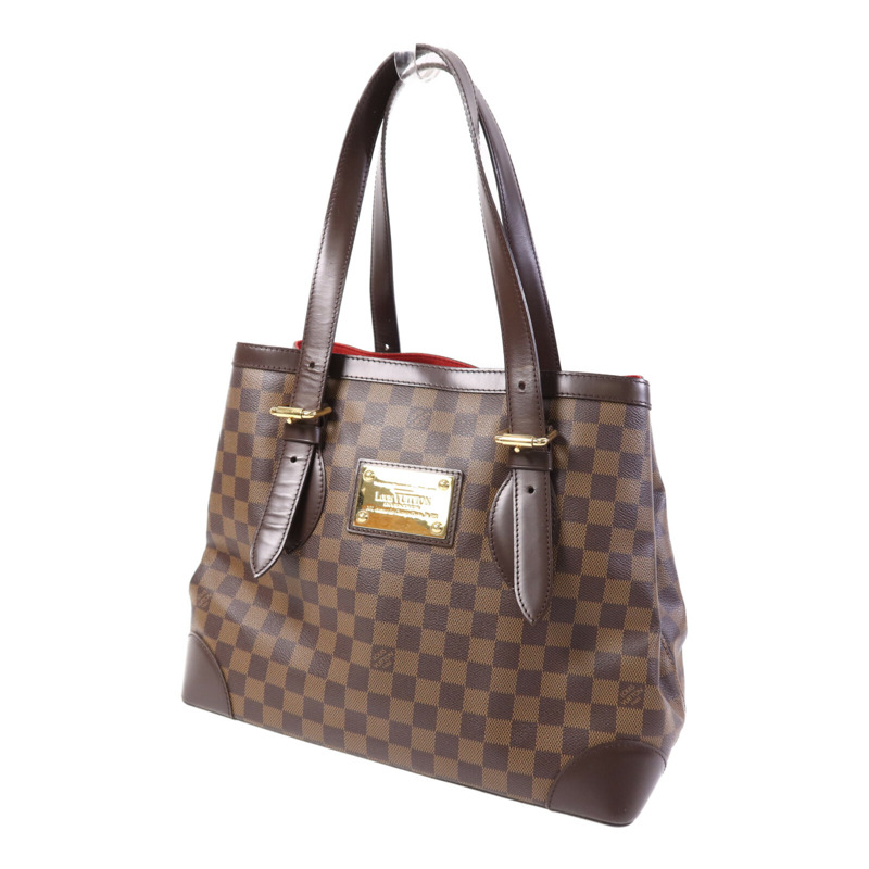 LOUIS VUITTON Damier Hampstead MM金扣手挽袋-2