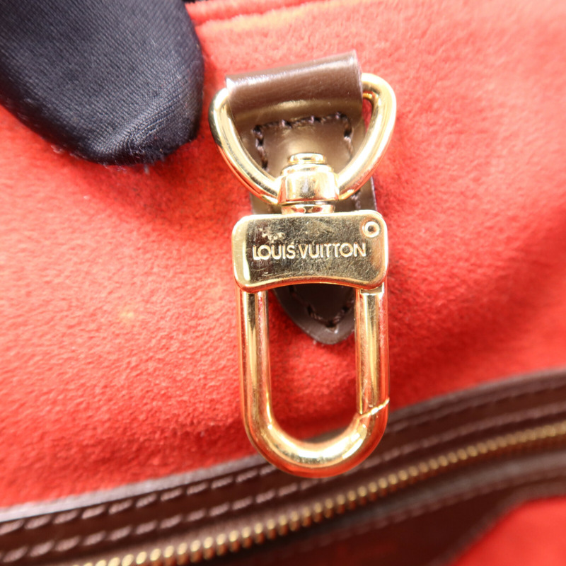 LOUIS VUITTON Damier Hampstead MM金扣手挽袋-7