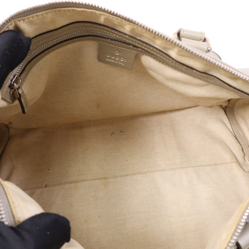 GUCCI 塗層帆布Boston Bag銀扣手挽肩背兩用袋-4