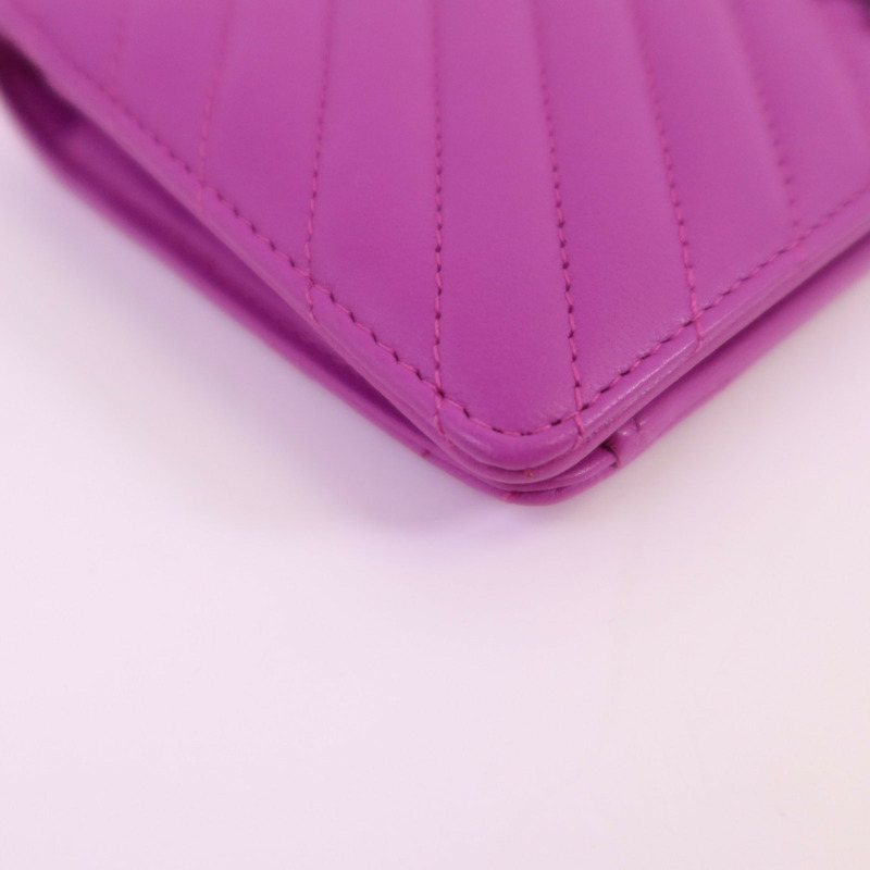 CHANEL 羊皮皮革Boy Long Wallet長錢包-4