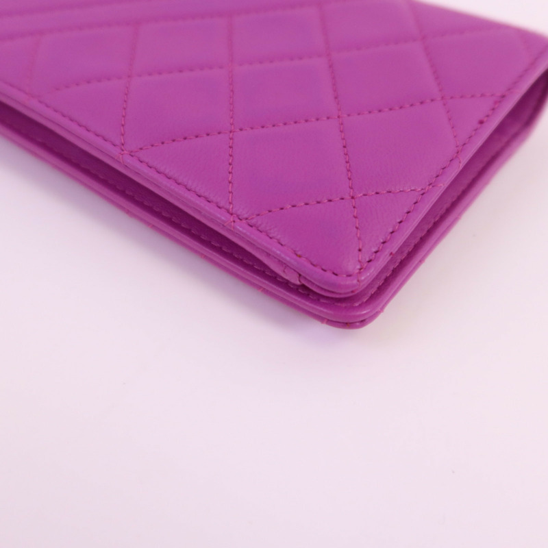 CHANEL 羊皮皮革Boy Long Wallet長錢包-7