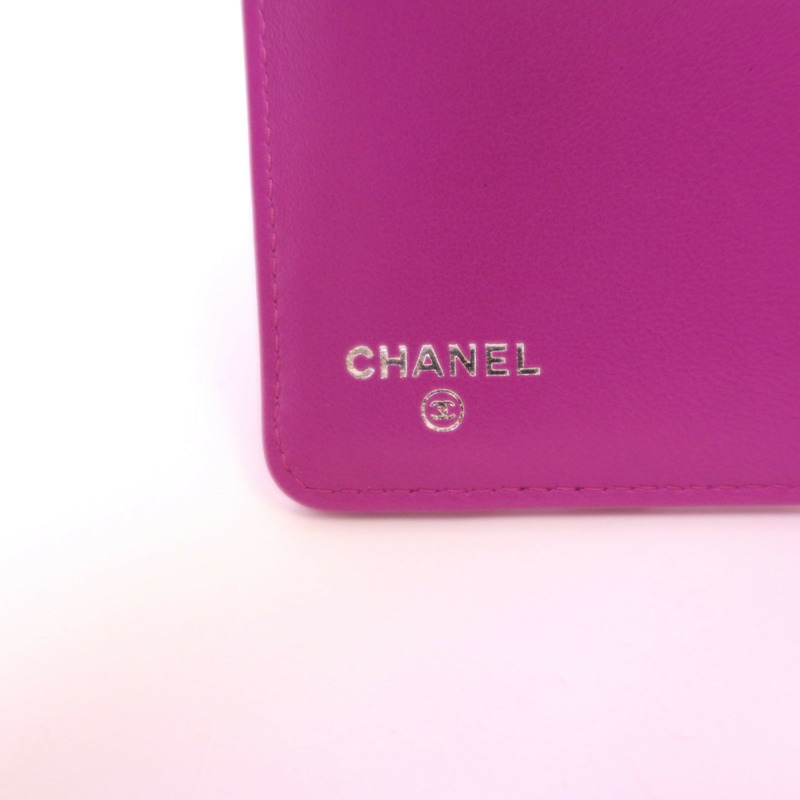 CHANEL 羊皮皮革Boy Long Wallet長錢包-13