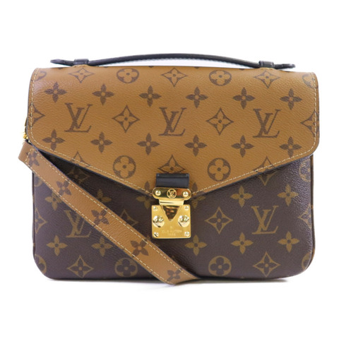 LOUIS VUITTON Monogram Reverse Pochette Metis金扣手挽肩背兩用袋