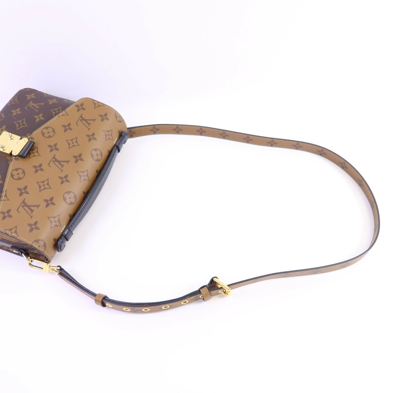 LOUIS VUITTON Monogram Reverse Pochette Metis金扣手挽肩背兩用袋-4