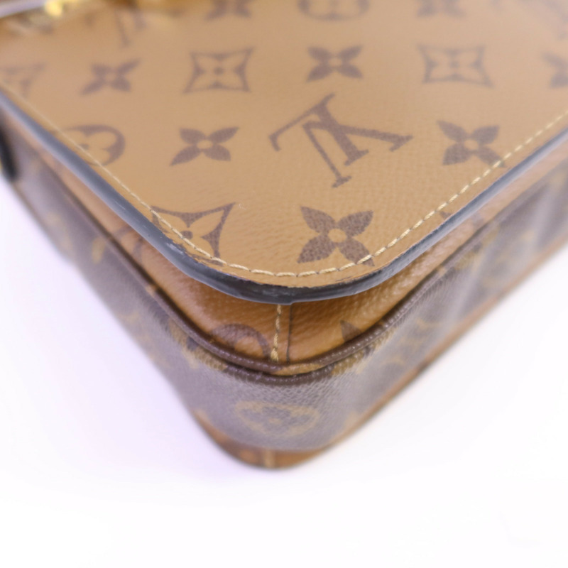 LOUIS VUITTON Monogram Reverse Pochette Metis金扣手挽肩背兩用袋-8