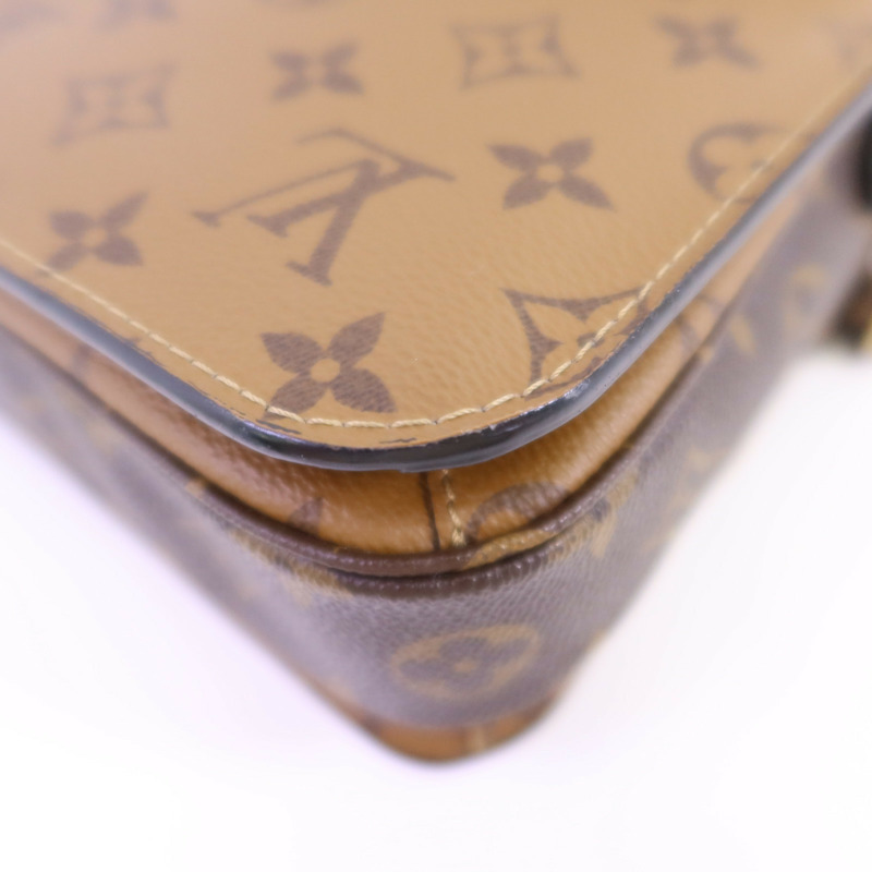 LOUIS VUITTON Monogram Reverse Pochette Metis金扣手挽肩背兩用袋-9