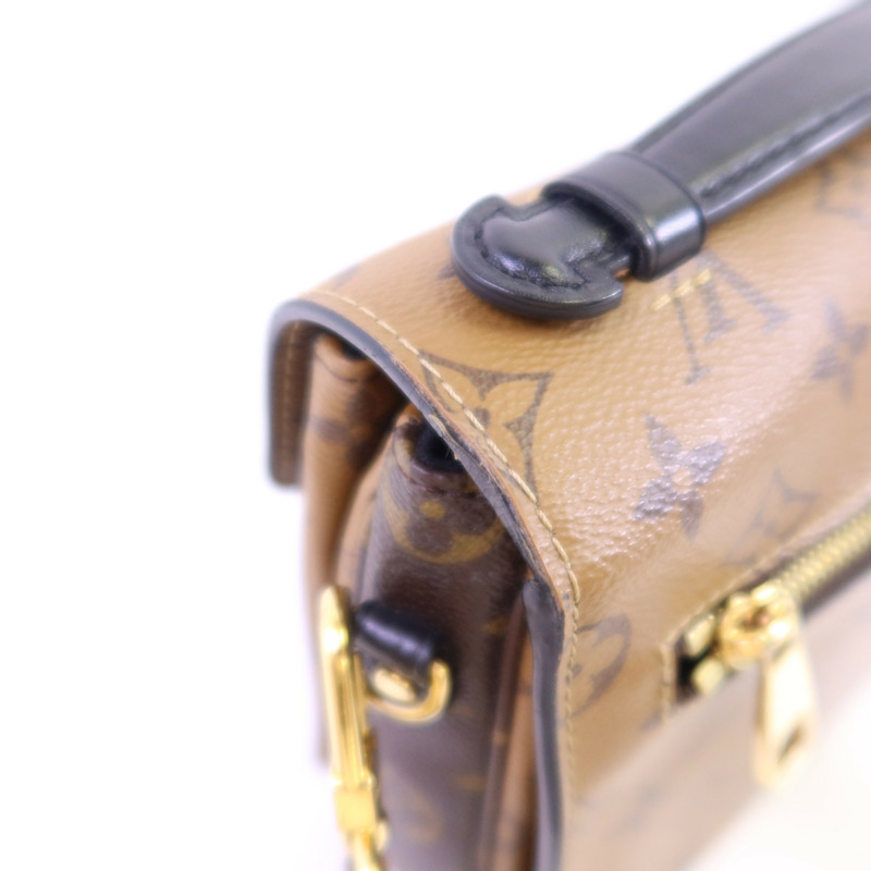 LOUIS VUITTON Monogram Reverse Pochette Metis金扣手挽肩背兩用袋-17