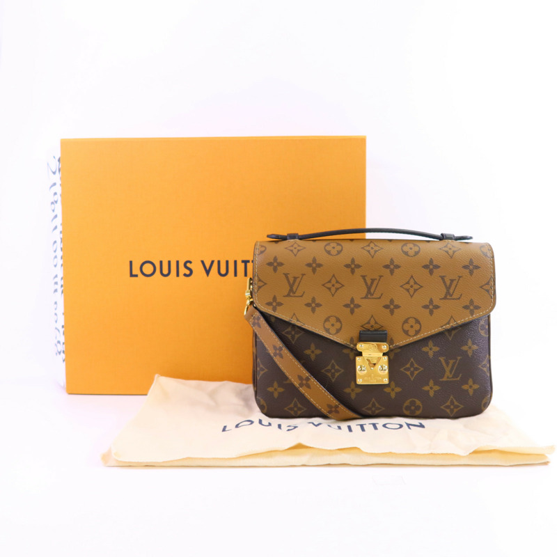 LOUIS VUITTON Monogram Reverse Pochette Metis金扣手挽肩背兩用袋-24