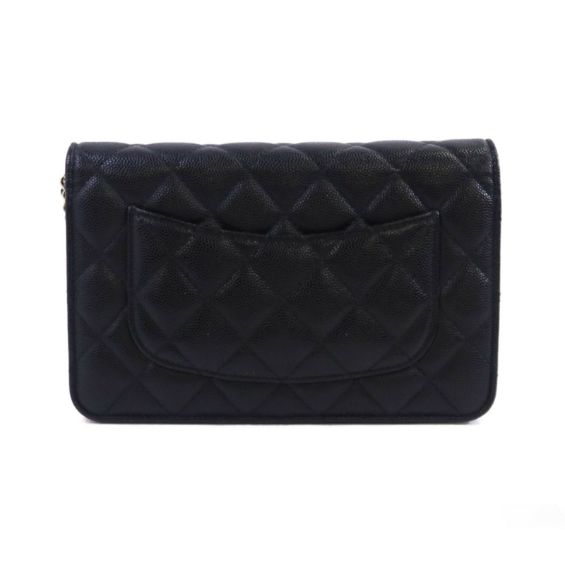 CHANEL 牛皮皮革WOC Wallet On Chain金扣鏈帶肩背袋-1