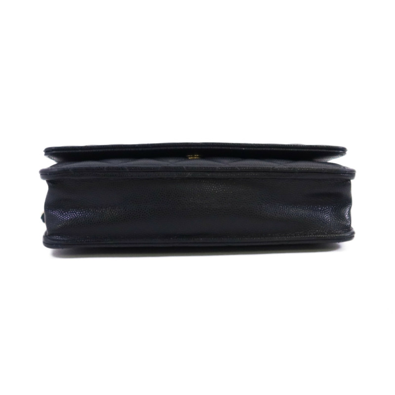 CHANEL 牛皮皮革WOC Wallet On Chain金扣鏈帶肩背袋-3