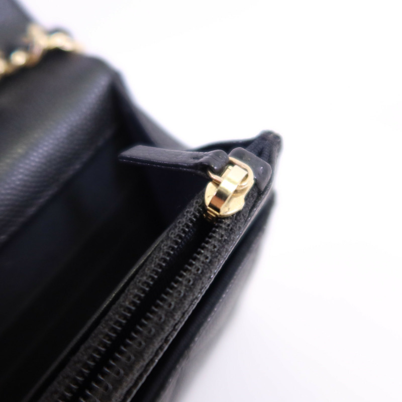 CHANEL 牛皮皮革WOC Wallet On Chain金扣鏈帶肩背袋-4